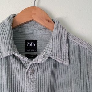 Zara Corduroy Button down shirt